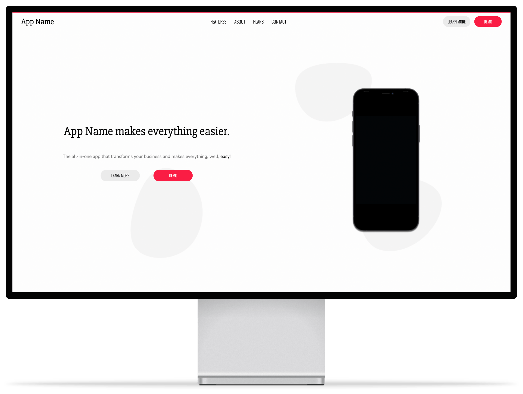 pro display XDR with screenshot of the website app product page